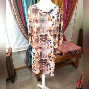 Funny Animal Print Pajama Top